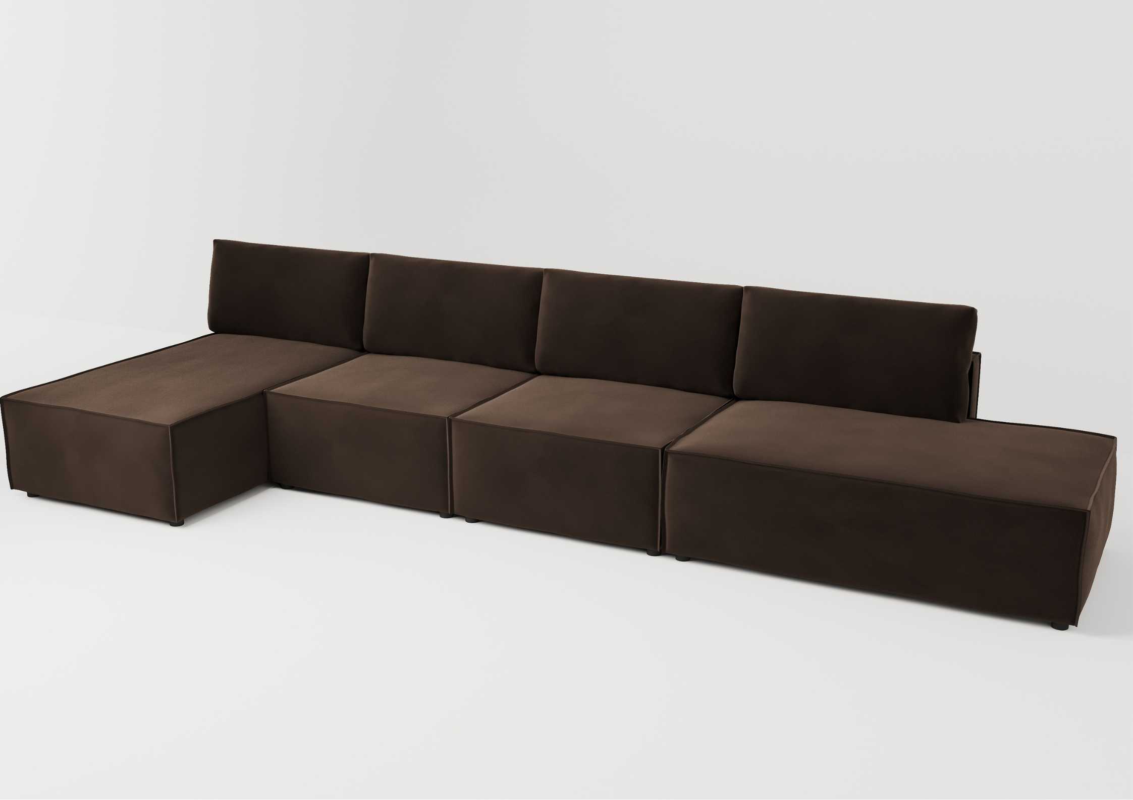 Brązowy narożnik modułowy